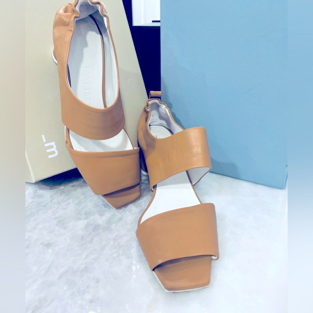 Gray Matters Heeled Sandals in Tan, Camello, size 38
